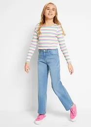 Jeans wide leg, vita media, bonprix