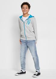 Felpa con zip e cappuccio, bpc bonprix collection