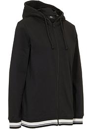 Felpa con zip e righe a contrasto, bpc bonprix collection