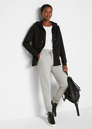 Felpa con zip e cappuccio Essential, bonprix PREMIUM