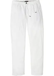 Pantaloni chino in misto lino con elastico in vita, straight, bonprix