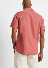 Camicia a maniche corte in misto lino, bpc selection