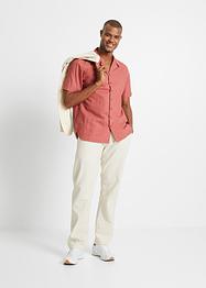 Camicia a maniche corte in misto lino, bpc selection