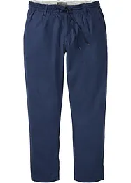 Pantaloni chino in misto lino con elastico in vita, straight, bonprix