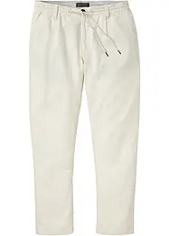 Pantaloni chino in misto lino con elastico in vita loose fit, straight, bonprix