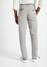 Pantaloni chino in misto lino con elastico in vita, straight, bpc selection
