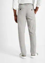 Pantaloni chino in misto lino con elastico in vita, straight, bonprix