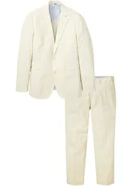 Completo in misto lino (2 pezzi) giacca e pantaloni, regular fit, bonprix