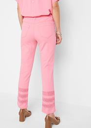 Pantaloni elasticizzati cropped con fondo traforato, bpc selection