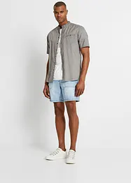 Camicia a maniche corte in look lavato, bonprix