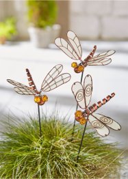 Decorazione da giardino libellula con ali luminose (pacco da 3), bpc living bonprix collection