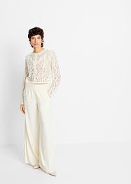 Blusa cropped in pizzo, RAINBOW