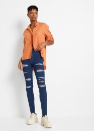 Jeans super skinny con effetto sdrucito, RAINBOW