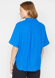 Camicetta oversize in misto lino con mezze maniche, bonprix