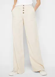 Pantaloni a palazzo in misto lino extra lunghi, bonprix