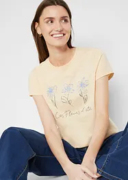 T-shirt basic con stampa (pacco da 2), bonprix