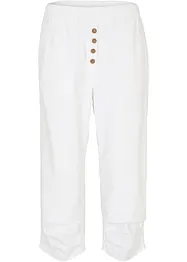 Pantaloni a carota in misto lino e cotone, bonprix