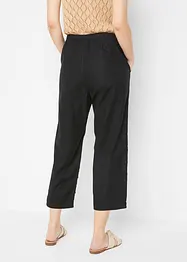 Pantaloni a carota in misto lino e cotone, bonprix