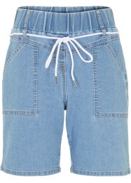 Shorts di jeans paper bag con cinta comoda, bpc bonprix collection