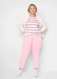 Pantaloni in twill cropped in look usato, bonprix