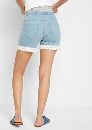 Shorts di jeans prémaman con pizzo, bpc bonprix collection