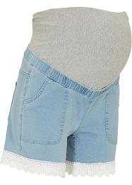 Shorts di jeans prémaman con pizzo, bpc bonprix collection