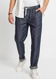Jeans con elastico in vita con TENCEL™ e lino loose fit, tapered, John Baner JEANSWEAR