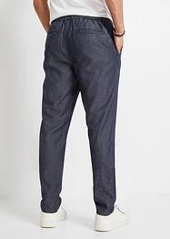 Jeans con elastico in vita con TENCEL™ e lino loose fit, tapered, John Baner JEANSWEAR