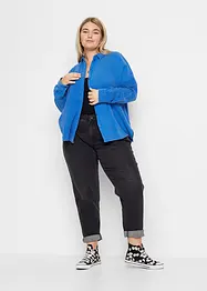 Jeans barrel elasticizzati, vita media, bonprix