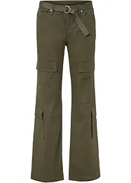 Pantaloni cargo in misto cotone elasticizzato, bonprix