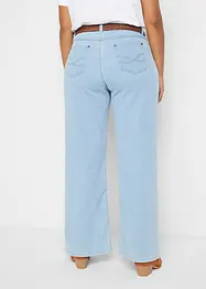 Jeans elasticizzati wide leg, vita media, bonprix