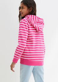 Felpa con zip e cappuccio a righe, bpc bonprix collection
