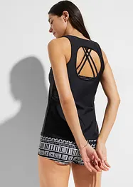 Tankini con reggiseno a bustier (set 3 pezzi), bonprix