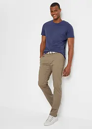 Pantaloni chino elasticizzati con cintura regular fit, straight, bonprix