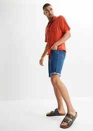 Bermuda in jeans con cinta elasticizzata ai lati, classic fit, bonprix