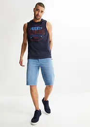 Bermuda di jeans in felpa con taglio comfort, regular fit, bonprix