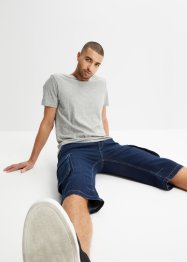 Bermuda lunghi elasticizzati in jeans con taglio comfort, regular fit, John Baner JEANSWEAR
