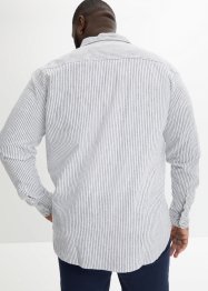 Camicia in misto lino con maniche lunghe arrotolabili, bpc bonprix collection