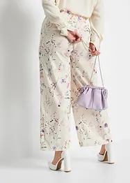 Pantaloni di jersey in crêpe con fantasia floreale, bonprix