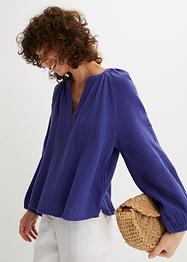 Blusa in mussola di cotone, bpc bonprix collection