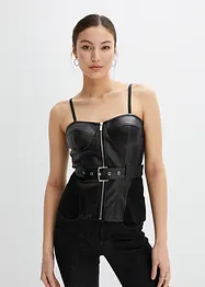 Top bustier in similpelle, BODYFLIRT boutique