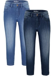 Jeans a pinocchietto elasticizzati comfort (pacco da 2), John Baner JEANSWEAR