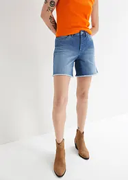 Shorts di jeans elasticizzati, a vita media, bonprix