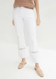 Pantaloni cropped con ricami traforati, bpc selection