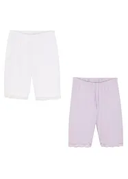 Pantaloncini con pizzo (pacco da 2) con cotone biologico, bonprix