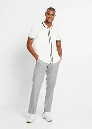 Polo in piquet di puro cotone con cerniera, bonprix