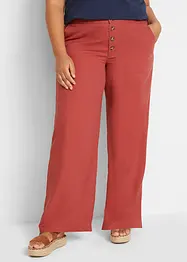 Pantaloni a palazzo in misto lino extra lunghi, bonprix