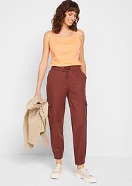 Pantaloni cargo in misto lino, bpc bonprix collection