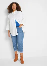 Jeans cropped straight, a vita media, bonprix