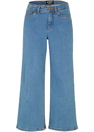 Jeans cropped wide leg, a vita media, bonprix